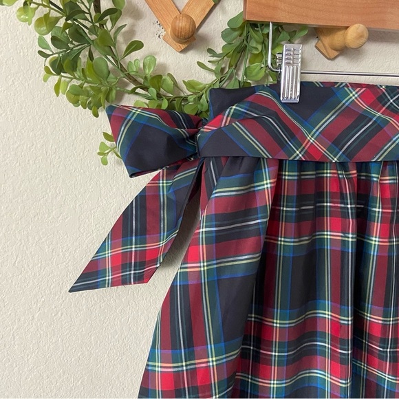 VINEYARD VINES | Jolly Plaid Taffeta Skirt with Tie Sash Belt NWT Size 10 - Picture 10 of 14